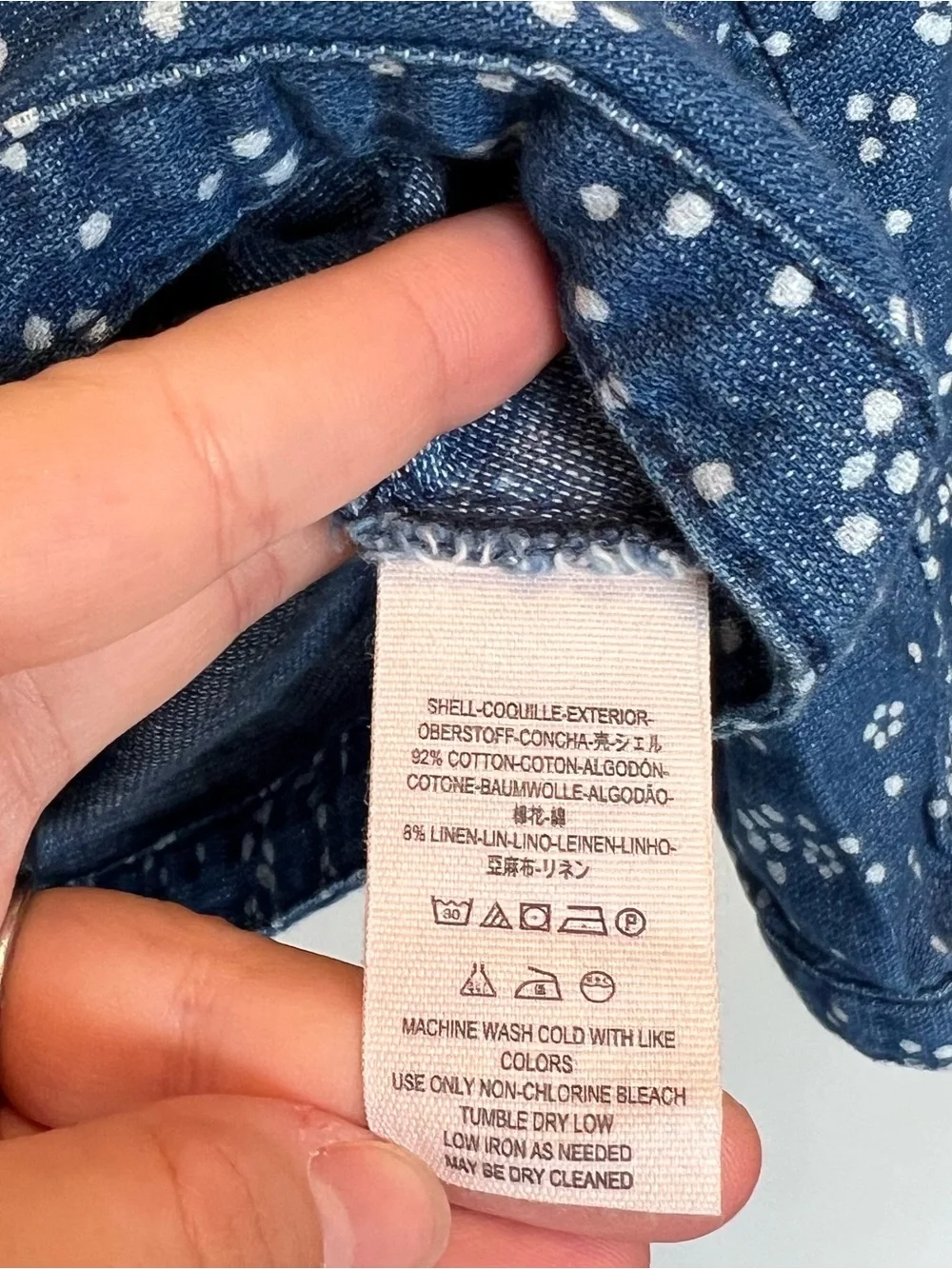 Free People Women's Wild Heart Blue & White Dot & Floral Printed Crop Top - 6